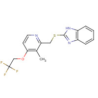 2-[3-Methyl-4-(2,2,2-trifluoroethoxy)-2-pyridinyl]methylthio-1H-benzimidazole (CAS: 103577-40-8) - Chemical Structure and Molecular Formula 