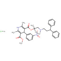 Lercanidipine hydrochloride (CAS: 132866-11-6) - Chemical Structure and Molecular Formula 