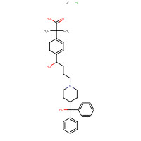 Fexofenadine hydrochloride (CAS: 153439-40-8) - Chemical Structure and Molecular Formula 