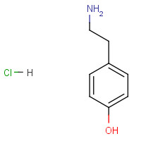Tyramine hydrochloride (CAS: 60-19-5) - Chemical Structure and Molecular Formula 