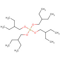 TETRAKIS(2-ETHYLBUTOXY)SILANE (CAS: 78-13-7) - Chemical Structure and Molecular Formula 