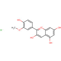 PEONIDIN CHLORIDE (CAS: 134-01-0) - Chemical Structure and Molecular Formula 