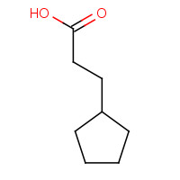 3-Cyclopentylpropionic acid (CAS: 140-77-2) - Chemical Structure and Molecular Formula 