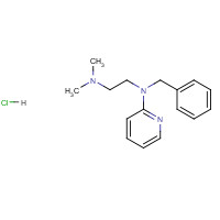 TRIPELENNAMINE HYDROCHLORIDE (CAS: 154-69-8) - Chemical Structure and Molecular Formula 