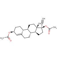 Ethynodiol diacetate (CAS: 297-76-7) - Chemical Structure and Molecular Formula 