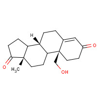19-HYDROXY-4-ANDROSTENE-3,17-DIONE (CAS: 510-64-5) - Chemical Structure and Molecular Formula 