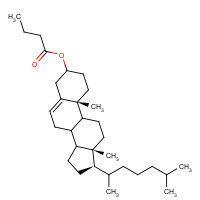 3beta-Hydroxy-5-cholestene 3-butyrate (CAS: 521-13-1) - Chemical Structure and Molecular Formula 