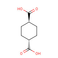 trans-1,4-Cyclohexanedicarboxybic acid (CAS: 619-82-9) - Chemical Structure and Molecular Formula 