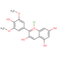 MALVIDIN CHLORIDE (CAS: 643-84-5) - Chemical Structure and Molecular Formula 