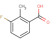 3-FLUORO-2-METHYLBENZOIC ACID (CAS: 699-90-1) - Chemical Structure and Molecular Formula 
