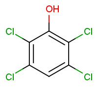 2,3,5,6-TETRACHLOROPHENOL (CAS: 935-95-5) - Chemical Structure and Molecular Formula 