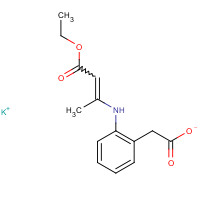 Potassium (R)-[(3-ethoxy-1-methyl-3-oxoprop-1-enyl)amino]phenylacetate (CAS: 961-69-3) - Chemical Structure and Molecular Formula 