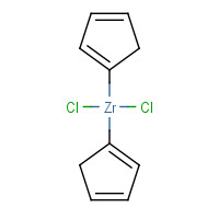 Bis(cyclopentadienyl)zirconium dichloride (CAS: 1291-32-3) - Chemical Structure and Molecular Formula 