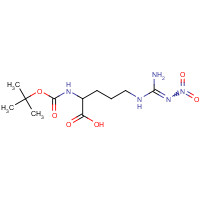 N-Boc-N'-nitro-L-arginine (CAS: 2188-18-3) - Chemical Structure and Molecular Formula 