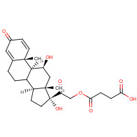 Prednisolone succinate (CAS: 2920-86-7) - Chemical Structure and Molecular Formula 