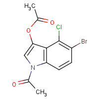 1-Acetyl-5-bromo-4-chloro-1H-indol-3-yl acetate (CAS: 3030-06-6) - Chemical Structure and Molecular Formula 