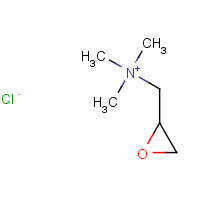 2,3-Epoxypropyltrimethylammonium chloride (CAS: 3033-77-0) - Chemical Structure and Molecular Formula 
