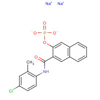NAPHTHOL AS-TR PHOSPHATE,MONOSODIUM SALT (CAS: 4264-93-1) - Chemical Structure and Molecular Formula 