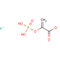 PHOSPHOENOLPYRUVIC ACID MONOPOTASSIUM SALT (CAS: 4265-07-0) - Chemical Structure and Molecular Formula 