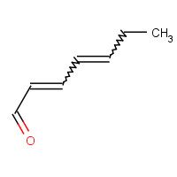 trans,trans-2,4-Heptadienal (CAS: 4313-03-5) - Chemical Structure and Molecular Formula 