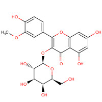 ISORHAMNETIN-3-GLUCOSIDE (CAS: 5041-82-7) - Chemical Structure and Molecular Formula 