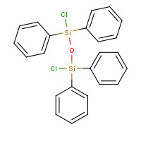 1,3-DICHLOROTETRAPHENYLDISILOXANE (CAS: 7756-87-8) - Chemical Structure and Molecular Formula 
