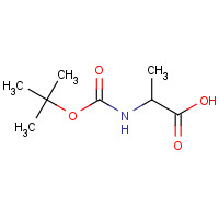 BOC-D-Alanine (CAS: 7764-95-6) - Chemical Structure and Molecular Formula 
