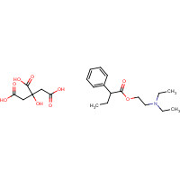 2-DIETHYLAMINOETHYL 2-PHENYLBUTYRATE CITRATE SALT (CAS: 13900-12-4) - Chemical Structure and Molecular Formula 