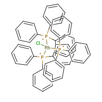 Chlorotris(triphenylphosphine)rhodium(I) (CAS: 14694-95-2) - Chemical Structure and Molecular Formula 