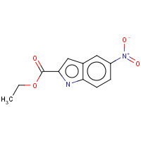 Ethyl 5-nitroindole-2-carboxylate (CAS: 16732-57-3) - Chemical Structure and Molecular Formula 
