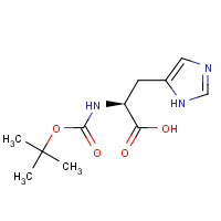 N-Boc-L-Histidine (CAS: 17791-52-5) - Chemical Structure and Molecular Formula 