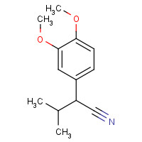 3-Methyl-2-(3,4-dimethoxyphenyl)butyronitrile (CAS: 20850-49-1) - Chemical Structure and Molecular Formula 