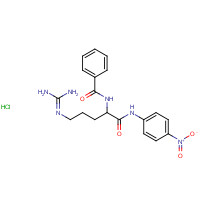 N-ALPHA-BENZOYL-L-ARGININE P-NITROANILIDE HYDROCHLORIDE (CAS: 21653-40-7) - Chemical Structure and Molecular Formula 