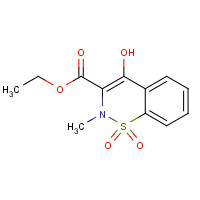 Ethyl 4-hydroxy-2-methyl-2H-1,2-benzothiazine-3-carboxylate 1,1-dioxide (CAS: 24683-26-9) - Chemical Structure and Molecular Formula 