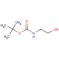 TERT-BUTYL N-(2-HYDROXYETHYL)CARBAMATE (CAS: 26690-80-2) - Chemical Structure and Molecular Formula 