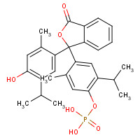 THYMOLPHTHALEIN MONOPHOSPHATE DISODIUM SALT (CAS: 28749-63-5) - Chemical Structure and Molecular Formula 