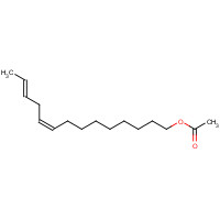 (9Z,12E)-9,12-TETRADECADIEN-1-YL ACETATE (CAS: 31654-77-0) - Chemical Structure and Molecular Formula 