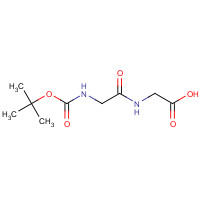 N-(tert-Butoxycarbonyl)glycylglycine (CAS: 31972-52-8) - Chemical Structure and Molecular Formula 