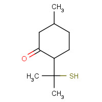 P-MENTHA-8-THIOL-3-ONE (CAS: 38462-22-5) - Chemical Structure and Molecular Formula 