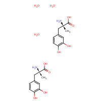 alpha-Methyldopa sesquihydrate (CAS: 41372-08-1) - Chemical Structure and Molecular Formula 