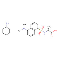 DANSYL-L-ALANINE CYCLOHEXYLAMMONIUM SALT (CAS: 53332-27-7) - Chemical Structure and Molecular Formula 