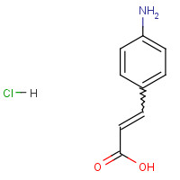 4-AMINOCINNAMIC ACID HYDROCHLORIDE (CAS: 54057-95-3) - Chemical Structure and Molecular Formula 