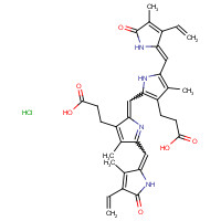 BILIVERDIN DIHYDROCHLORIDE (CAS: 55482-27-4) - Chemical Structure and Molecular Formula 