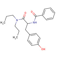 N-Benzoyl-DL-tyrosil-N',N'-dipropylamide (CAS: 57227-09-5) - Chemical Structure and Molecular Formula 
