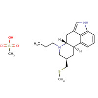 Pergolide mesylate salt (CAS: 66104-23-2) - Chemical Structure and Molecular Formula 