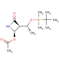 (3S,4R)-4-Acetoxy-3-[(R)-1-(tert-butyldimethylsilyloxy)ethyl]azetidin-2-one (CAS: 76855-69-1) - Chemical Structure and Molecular Formula 