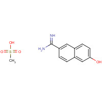 6-AMIDINO-2-NAPHTHOL METHANESULFONATE (CAS: 82957-06-0) - Chemical Structure and Molecular Formula 
