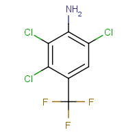 2,3,6-TRICHLORO-4-TRIFLUOROMETHYL-PHENYLAMINE (CAS: 86399-04-4) - Chemical Structure and Molecular Formula 
