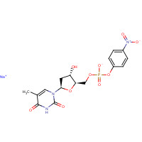 THYMIDINE 5'-MONOPHOSPHATE P-NITROPHENYL ESTER SODIUM SALT (CAS: 98179-10-3) - Chemical Structure and Molecular Formula 