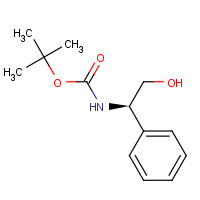 (R)-N-(tert-Butoxycarbonyl)-2-phenylglycinol (CAS: 102089-74-7) - Chemical Structure and Molecular Formula 